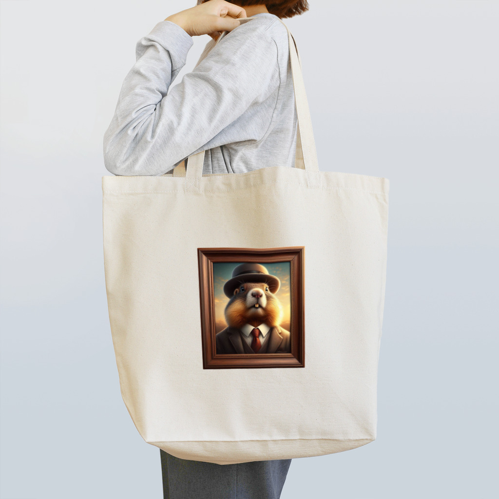 星川屋さんのマーモットの肖像画 Tote Bag