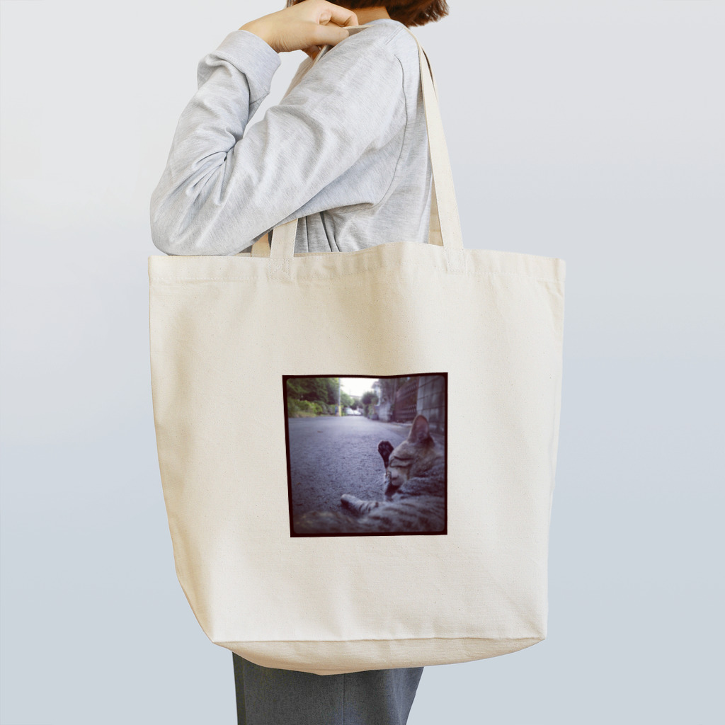 ねんどらんどSUZURI店のお目覚め猫ちゃんジョニー Tote Bag