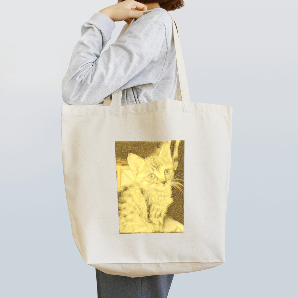 金色猫のキラキラネコ Tote Bag