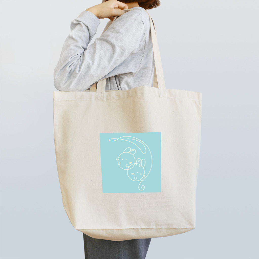 玉狛(たまこま)の玉うさぎ（海色） Tote Bag