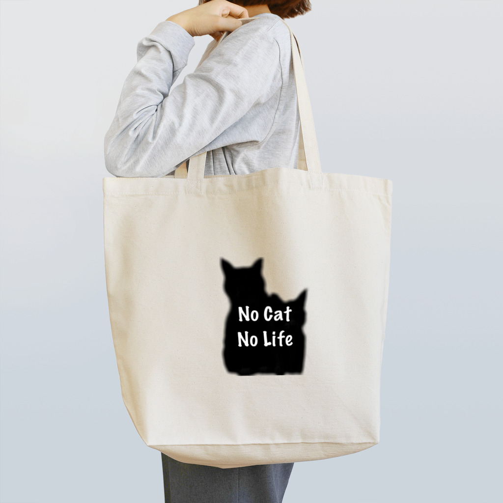 たんぽぽの家のNo Cat No Life トートバッグ