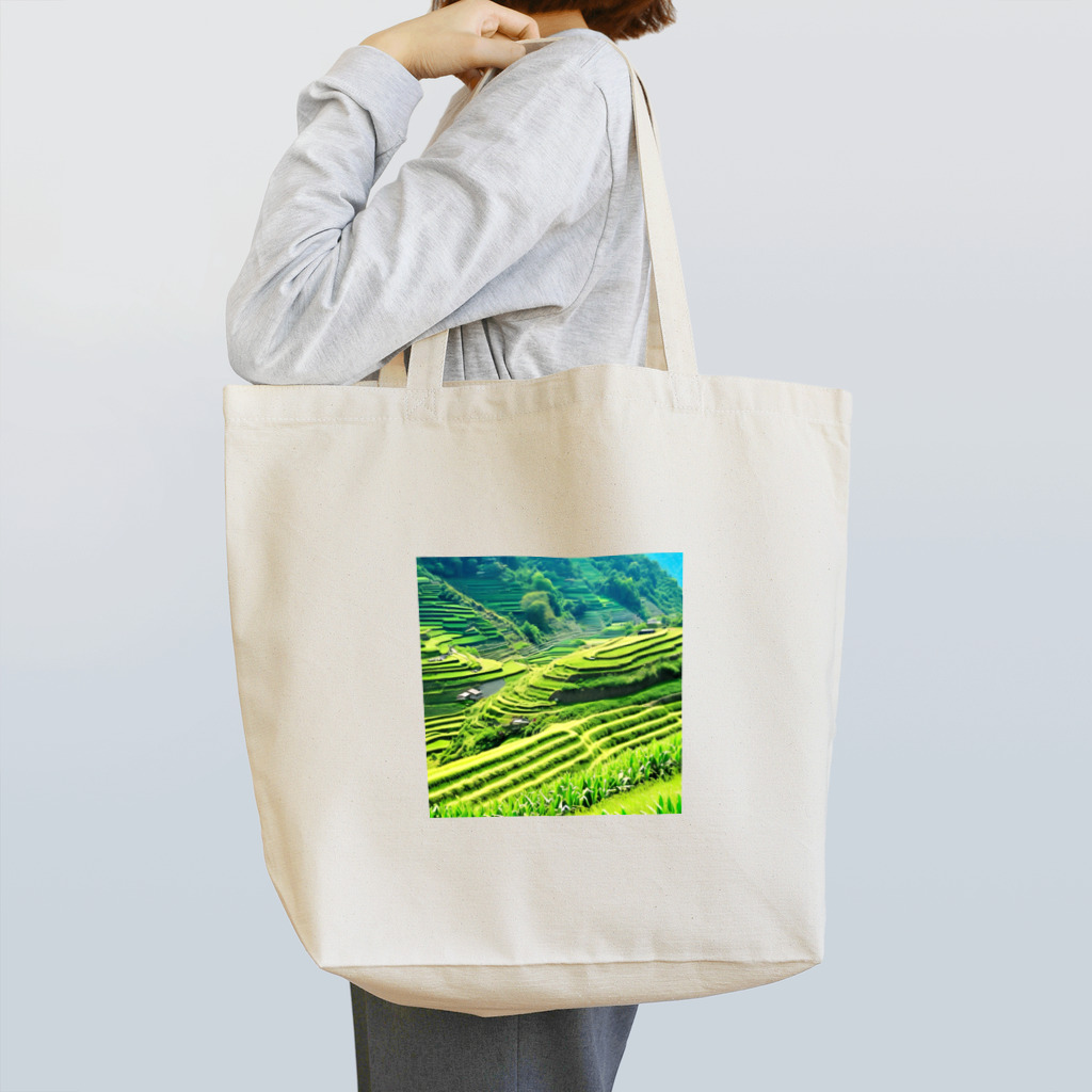 dolphineの日本の原風景　棚田 Tote Bag