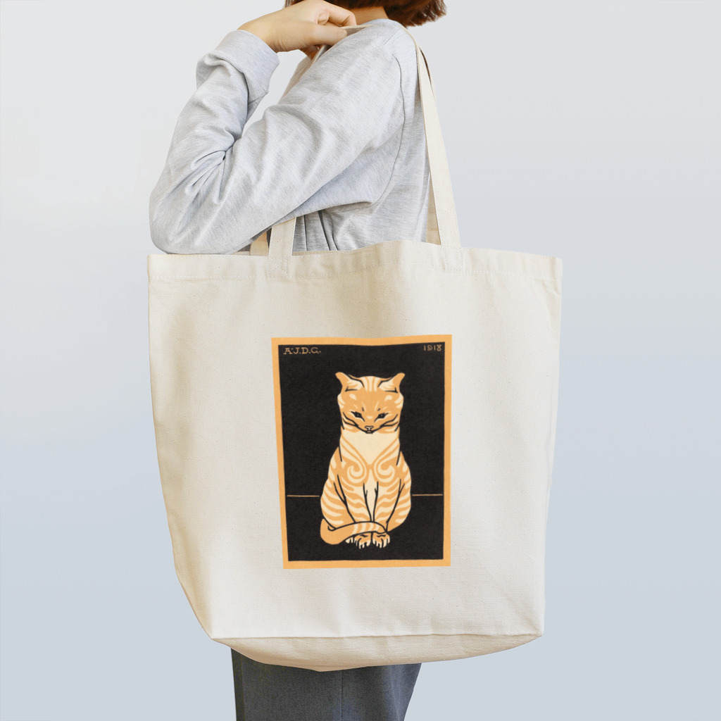 Public Domain GraphicのSitting Cat (1918)  Tote Bag