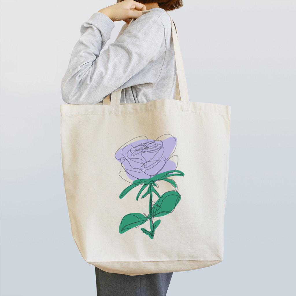 サラスシのmy ROSE パープル Tote Bag