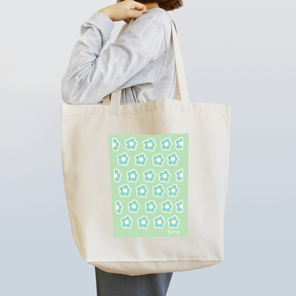 carrot.のお花青(ミント) Tote Bag