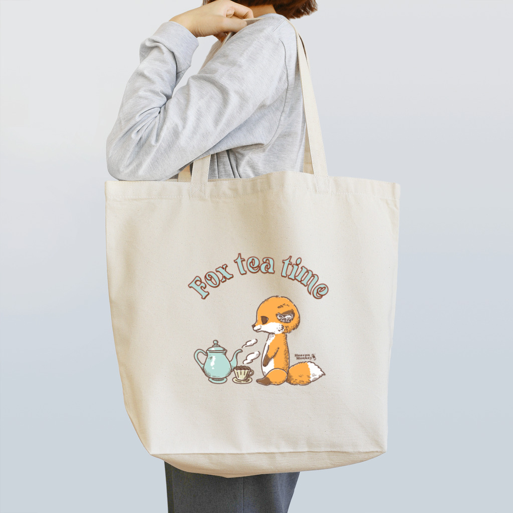 Heaven Monkeyのキツネのティータイム Tote Bag