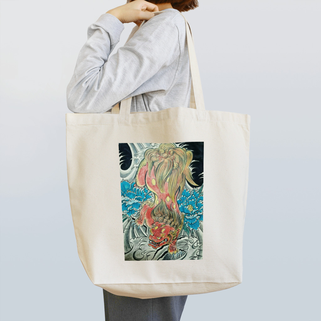 ひちふく堂　葉月のザ唐獅子 Tote Bag