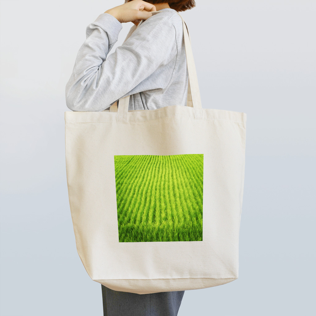 ヘ音工房の初夏の水田。 Tote Bag