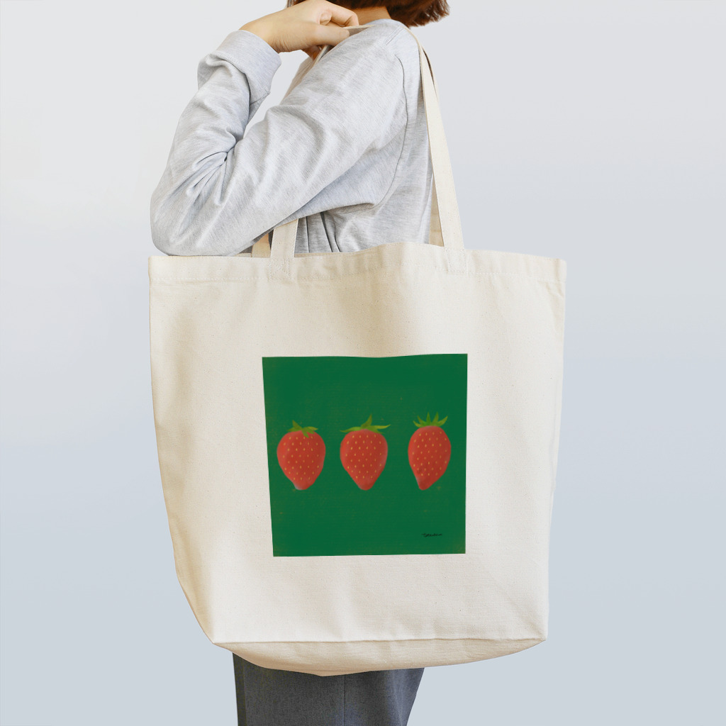 tateshima(たてしま)のいちごみっつ Tote Bag