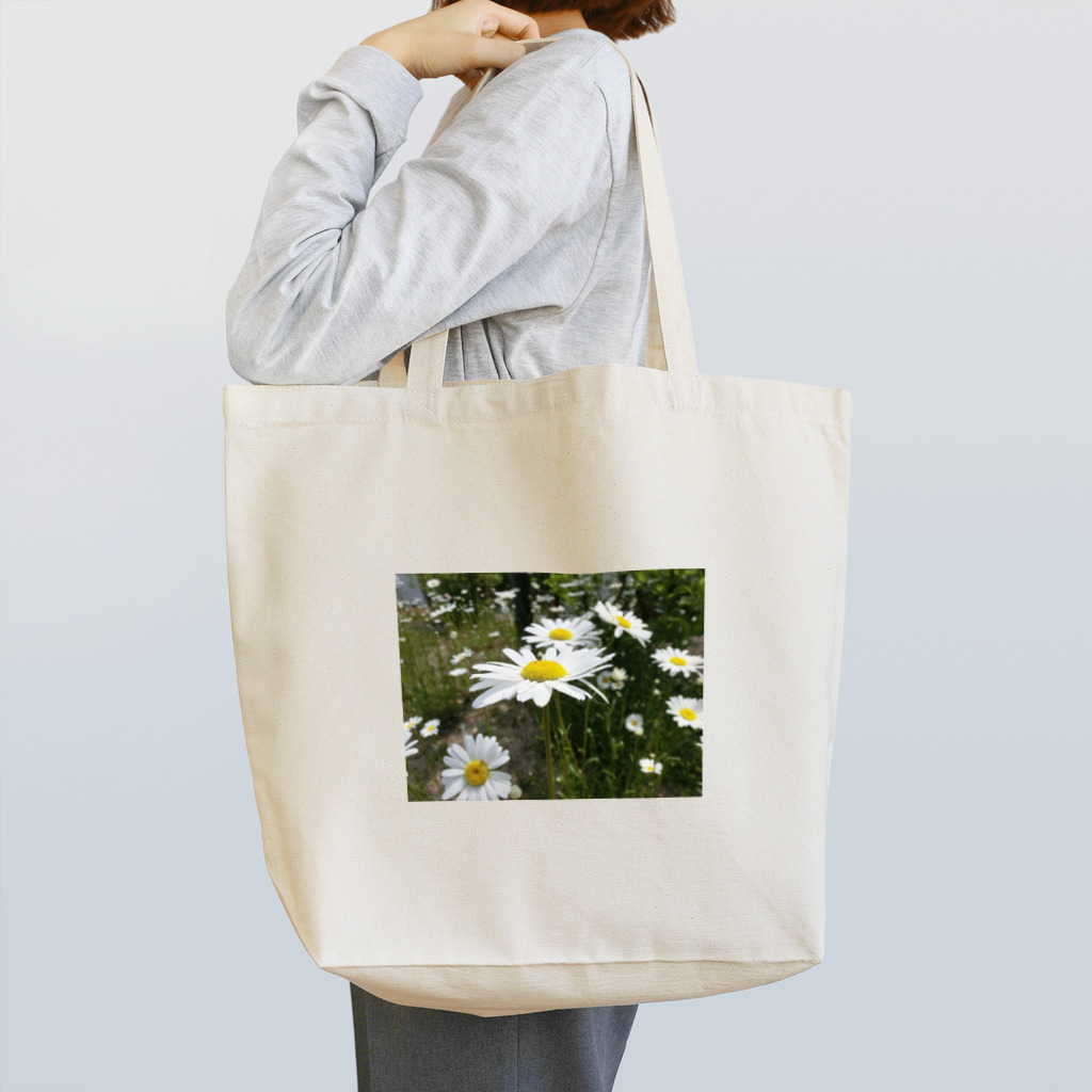 河内創一の白い花 トートバッグ