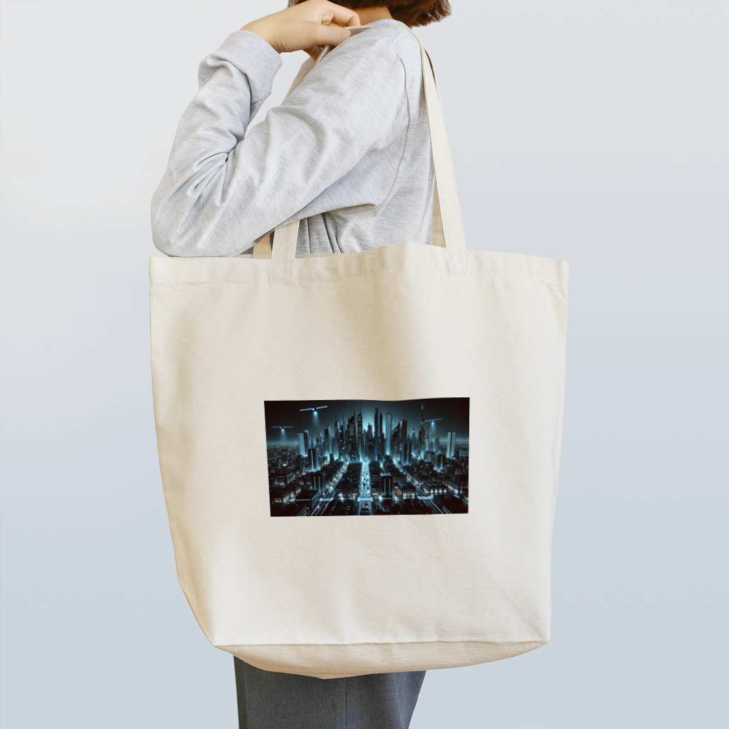 ETOWA_TOWAの未来都市の停電 Tote Bag