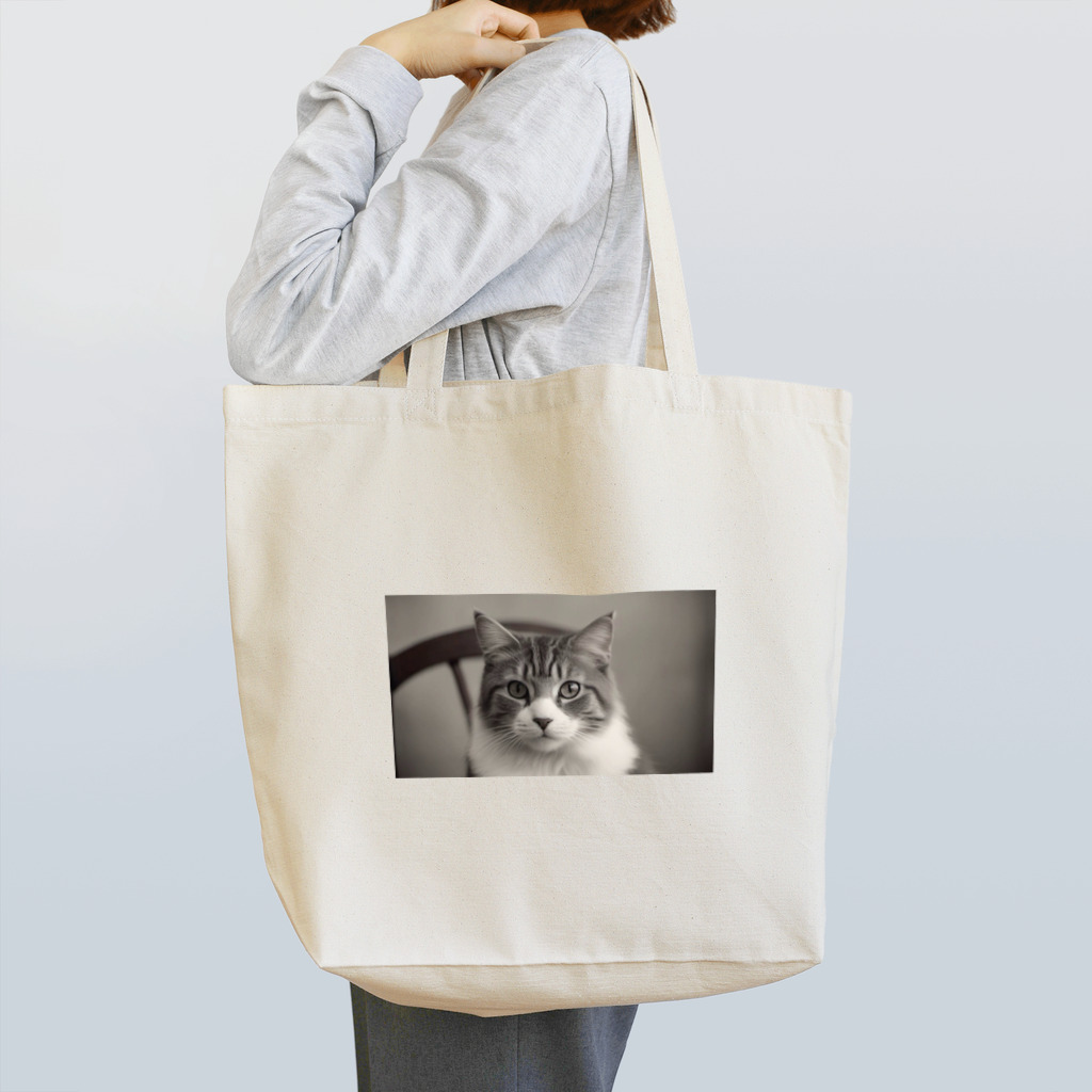 OKEN-11の猫グッズ　モノクロ写真　クラシック Tote Bag