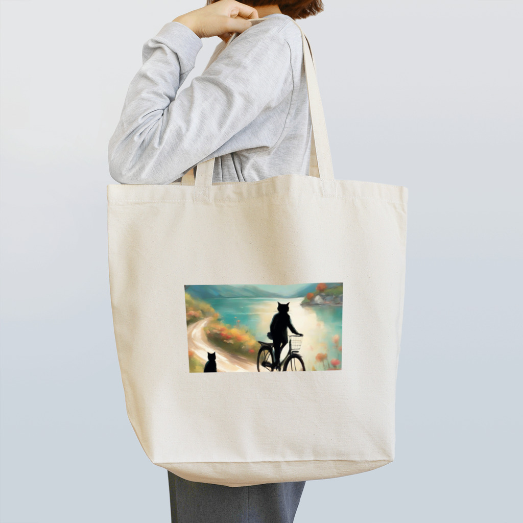 THE NOBLE LIGHTの見なれぬ黒猫おじさん Tote Bag