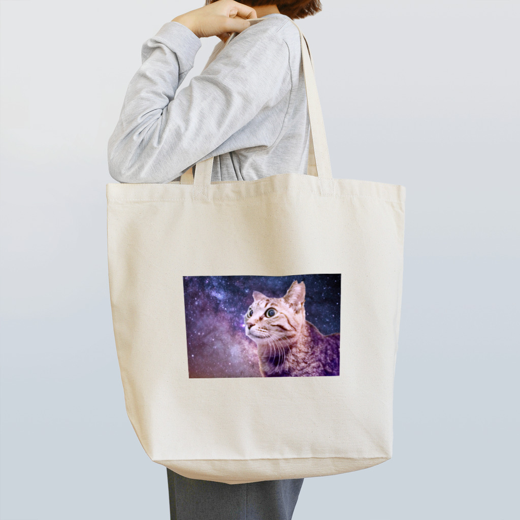 猫侍 ショップの宇宙猫 - KAGICHAN トートバッグ