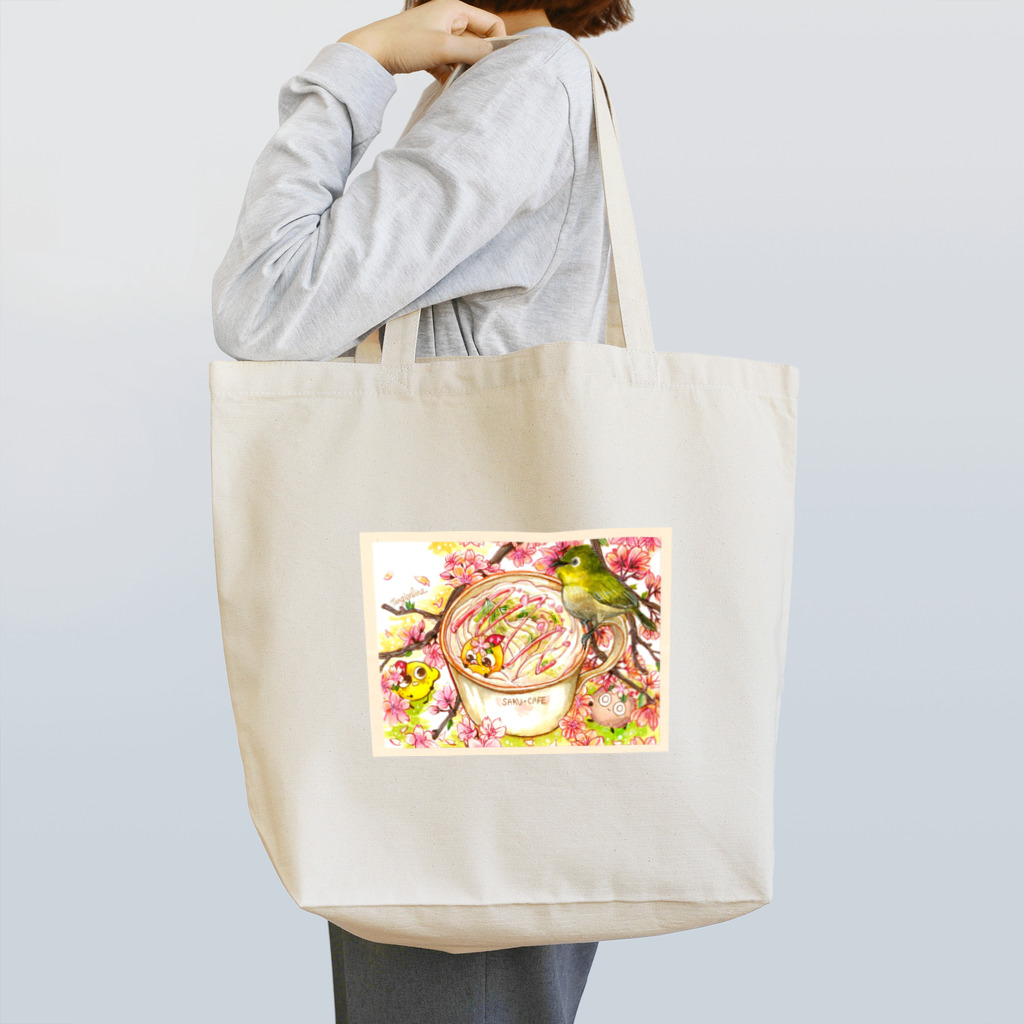 田島屋スズリ支店の咲く・ラテ Tote Bag