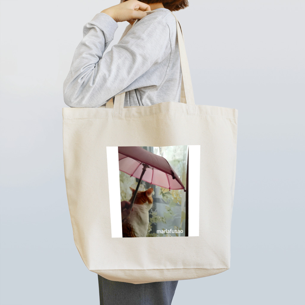葉のり猫ショップのピンクの日傘 Tote Bag