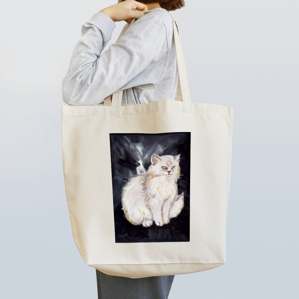 YOSHInekoの凛と座ってるシロ Tote Bag