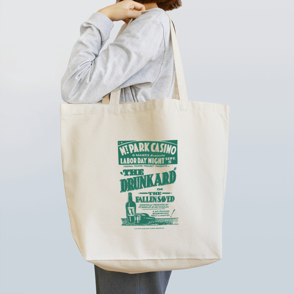 PD selectionのVintage Theatre Poster：ヴィンテージ劇場ポスター（グリーン） Tote Bag