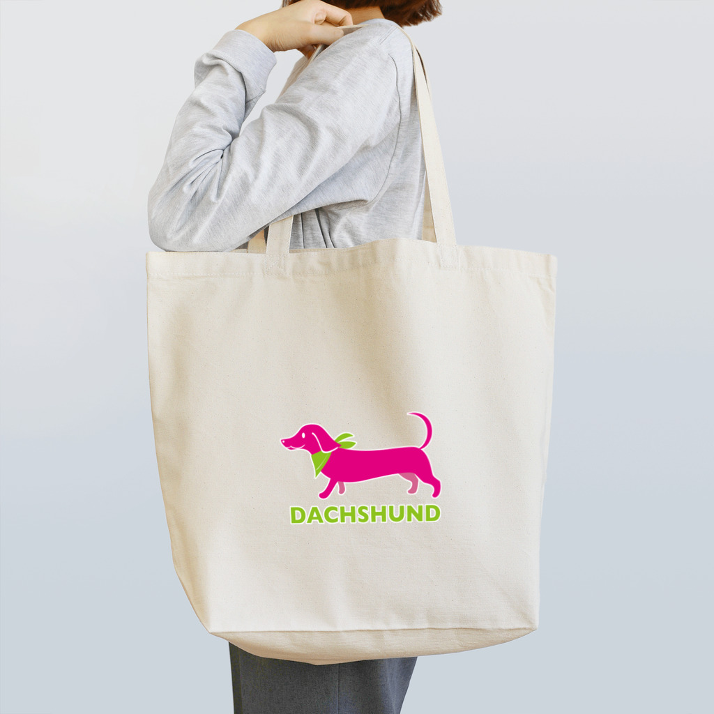 tomokomiyagamiのダックスフント ピンク Tote Bag