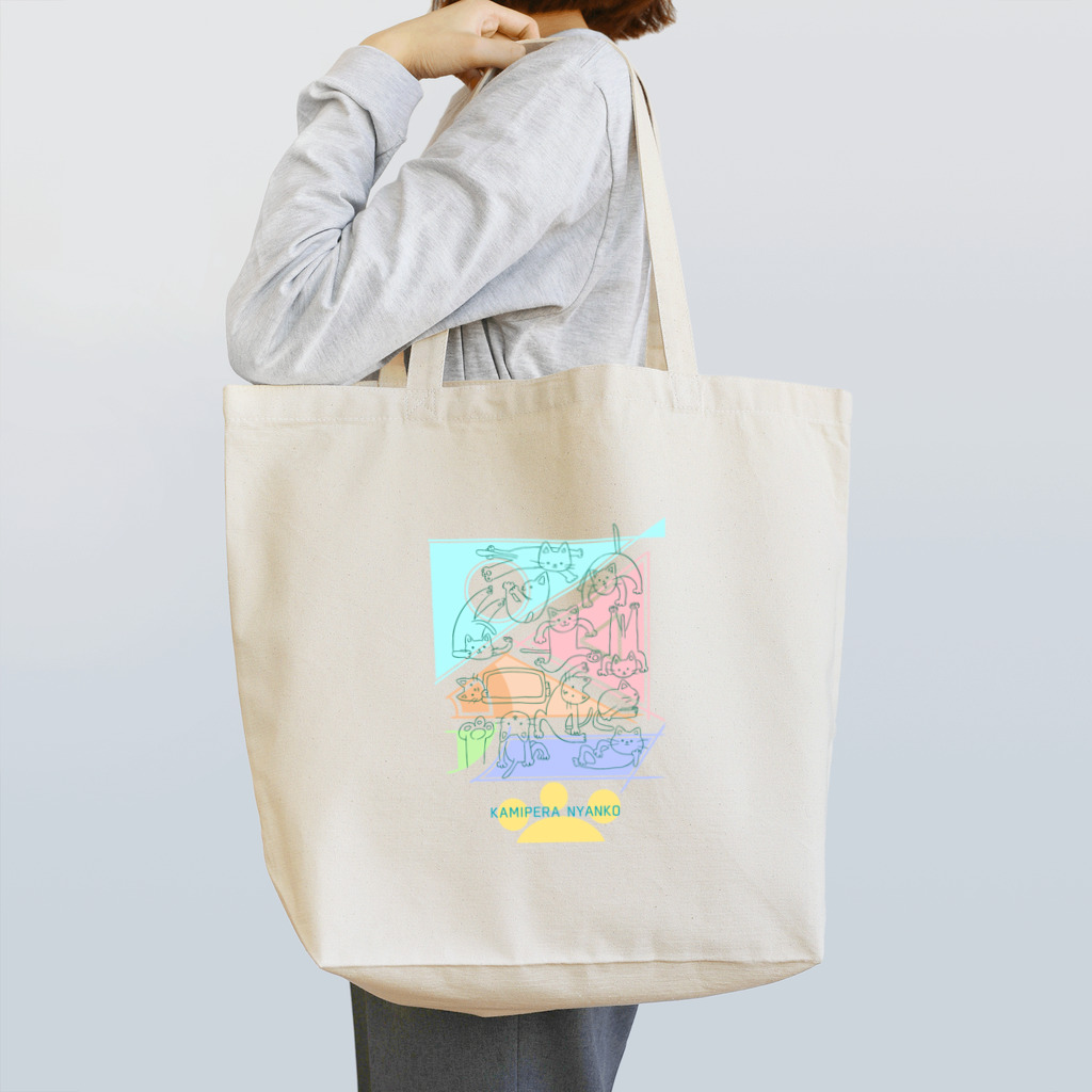 menonokkaの紙ペラにゃんこ(たくさん) Tote Bag