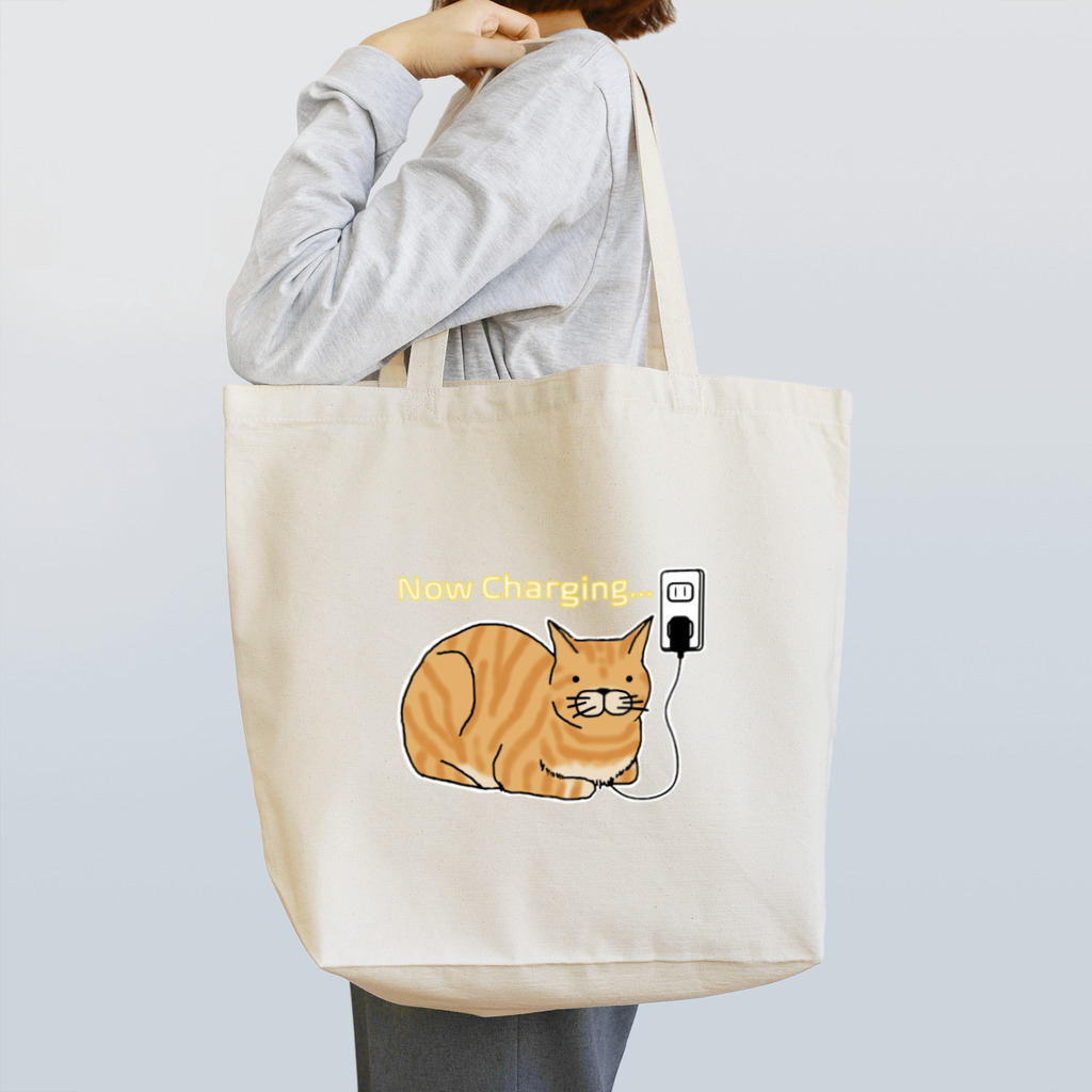シロクマ商店の充電ネコ Tote Bag
