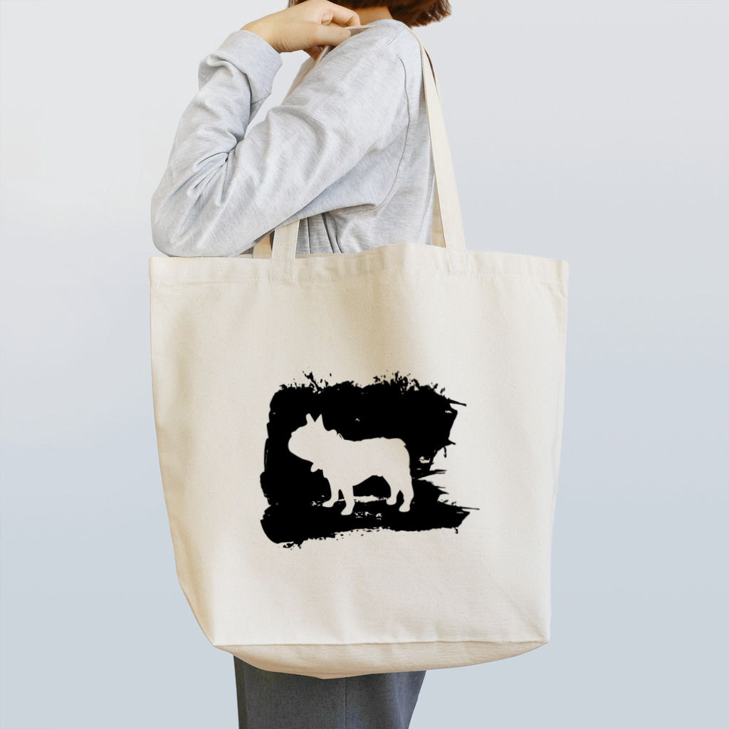 chicodeza by suzuriの墨絵のフレンチブルドッグ Tote Bag