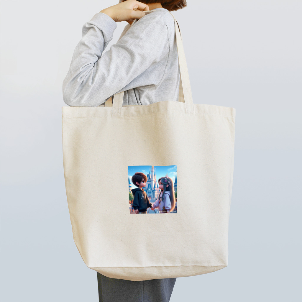 ウエディング♡カップルグッズのPIXAR風カップル Tote Bag