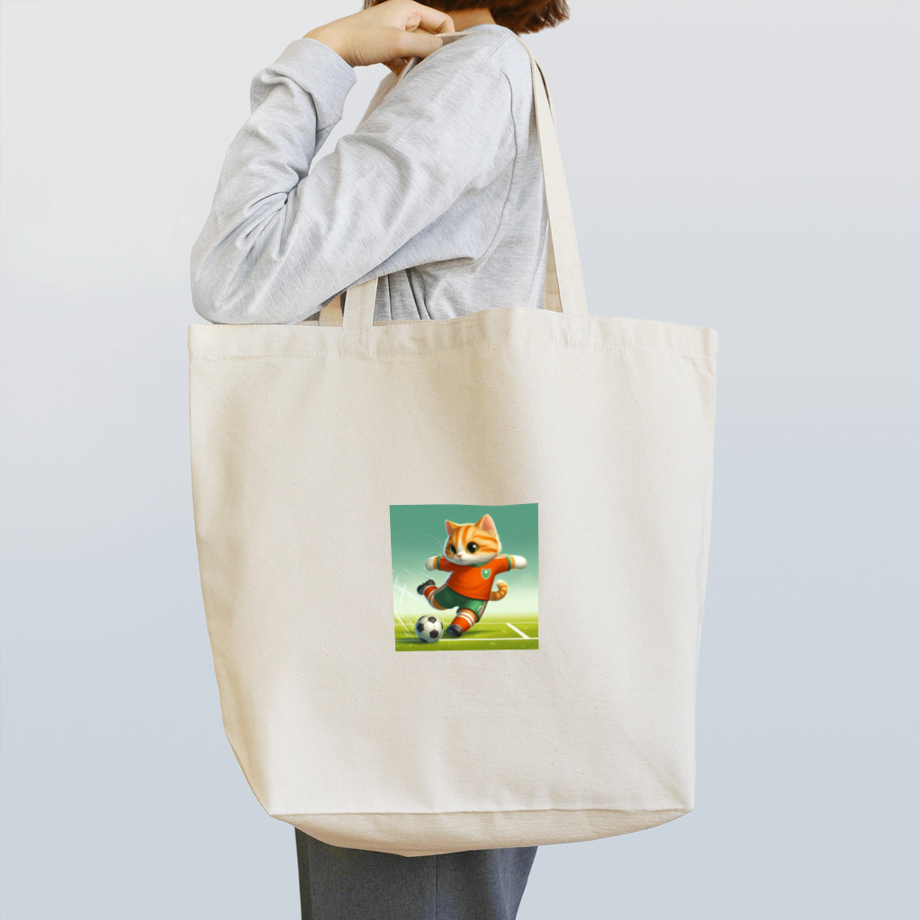 ketapapaのサッカーねこ Tote Bag