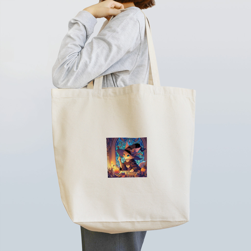 nico251の魔法の杖を持った猫 Tote Bag