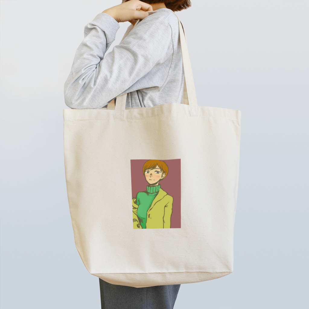 08Worksのショートカットタートルネック Tote Bag