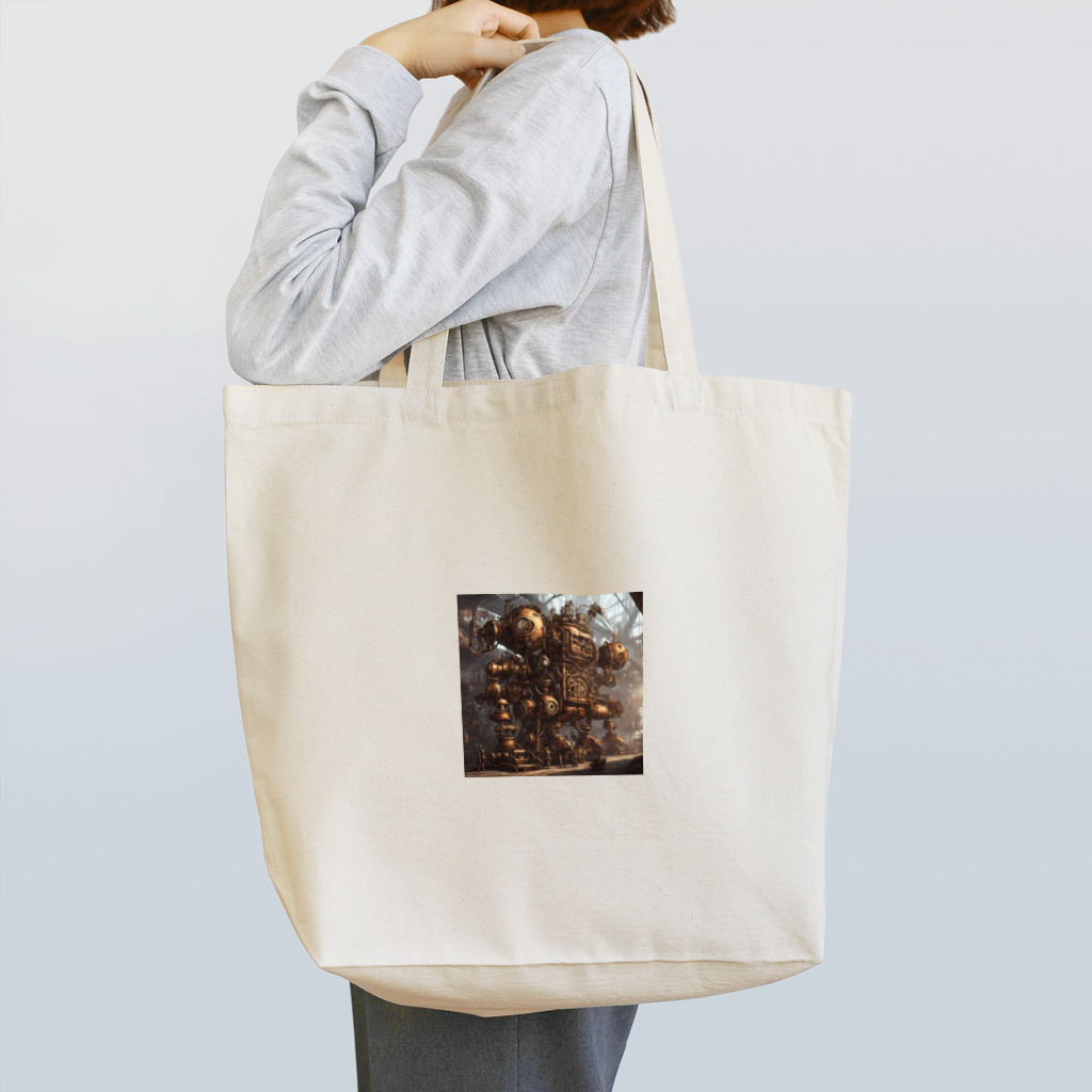 OnePartyのスチームパンクのロボット工場 Tote Bag