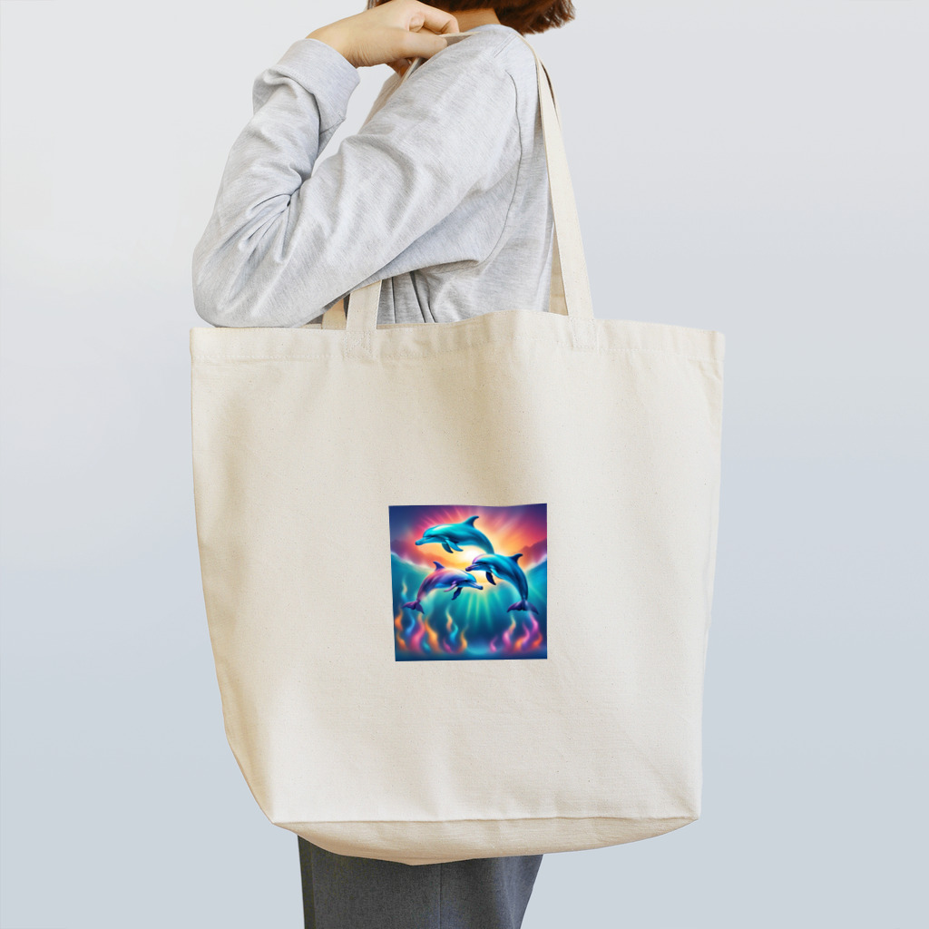 スプラッシュルークのイルカのイラストグッズ Tote Bag