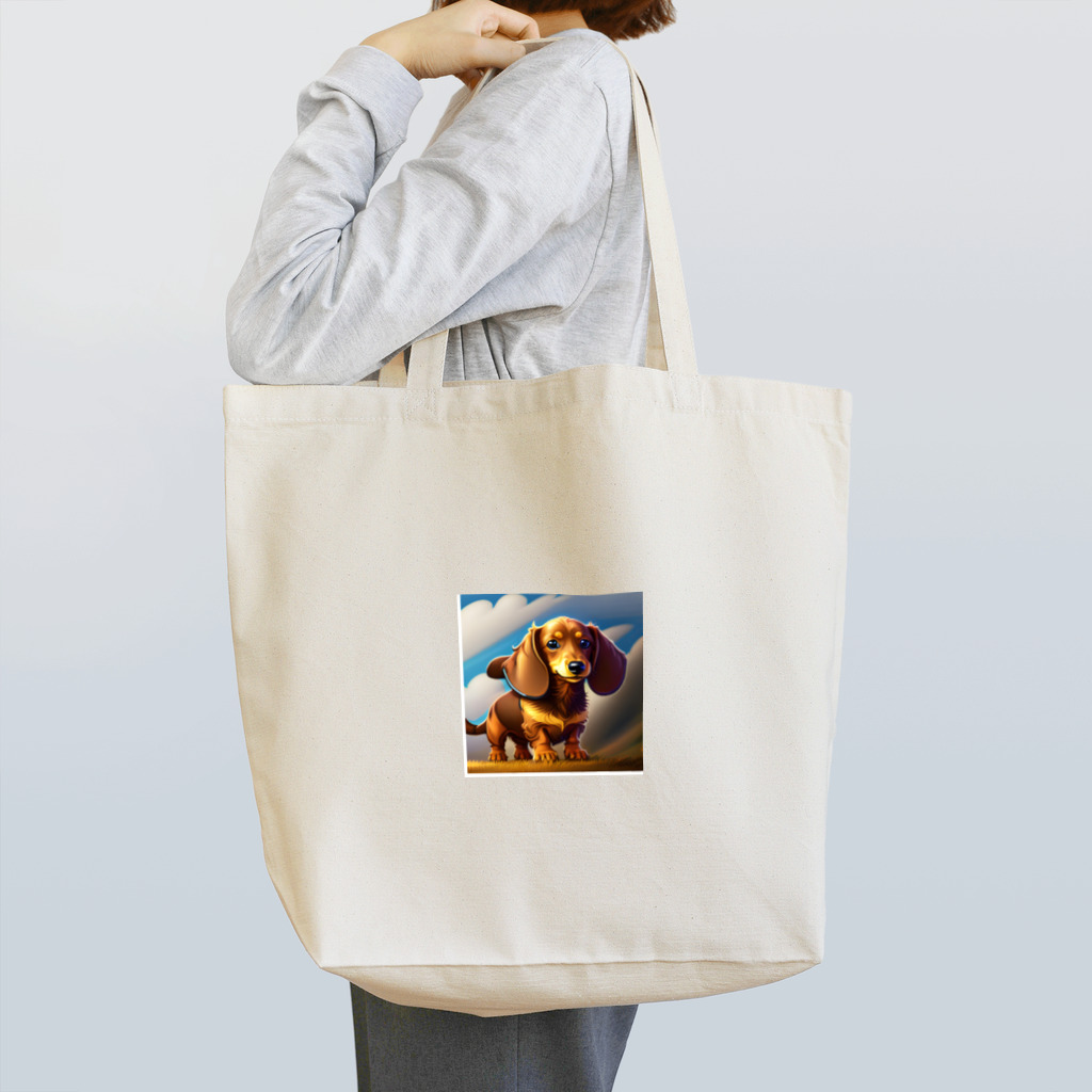 pretty peachのお店の冒険好きダックスのカイ君 Tote Bag