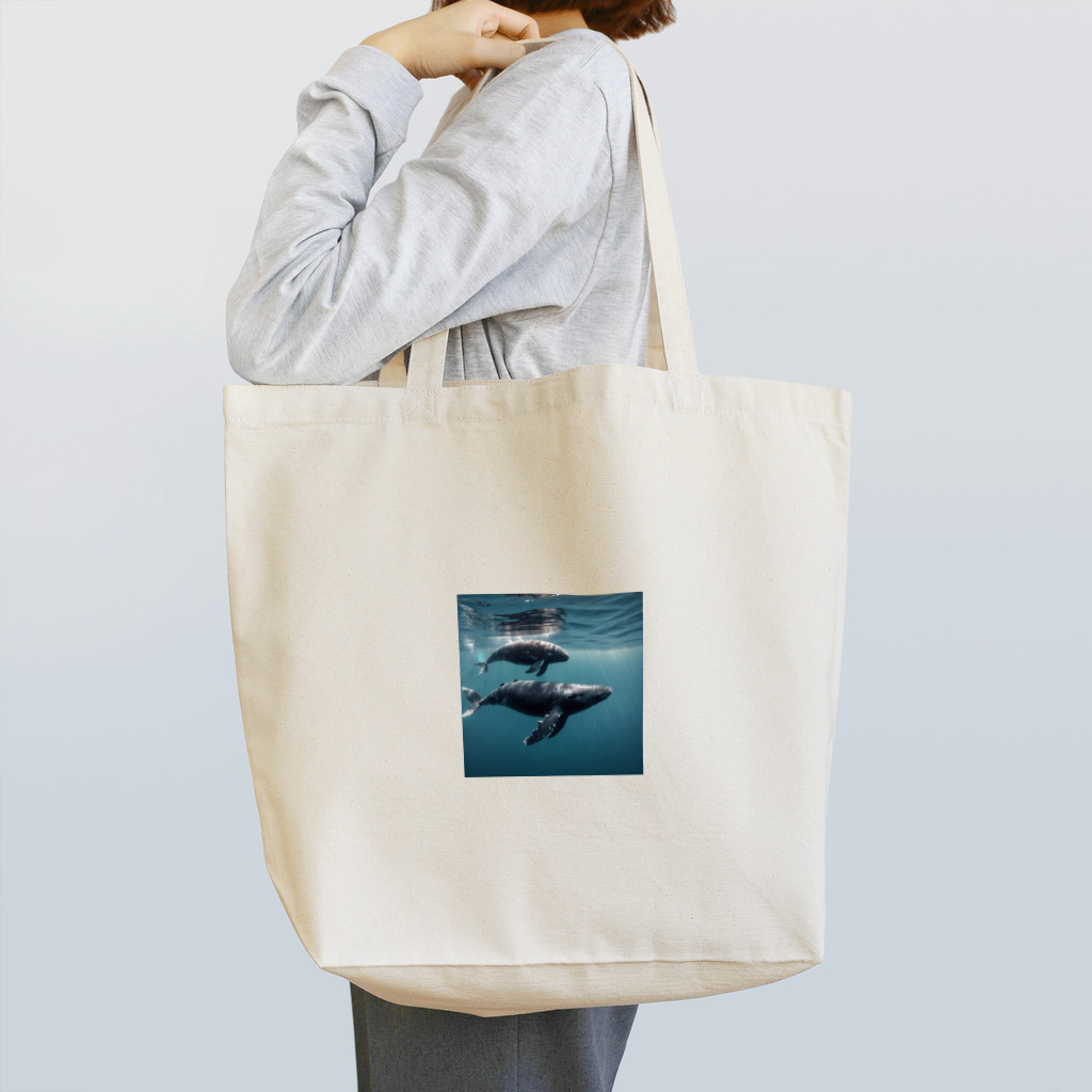 tozaki5573のクジラの親子 Tote Bag