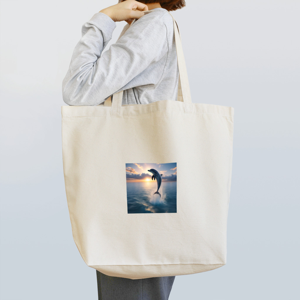 ai美女ショップの夕日とイルカ🐬🌅 Tote Bag