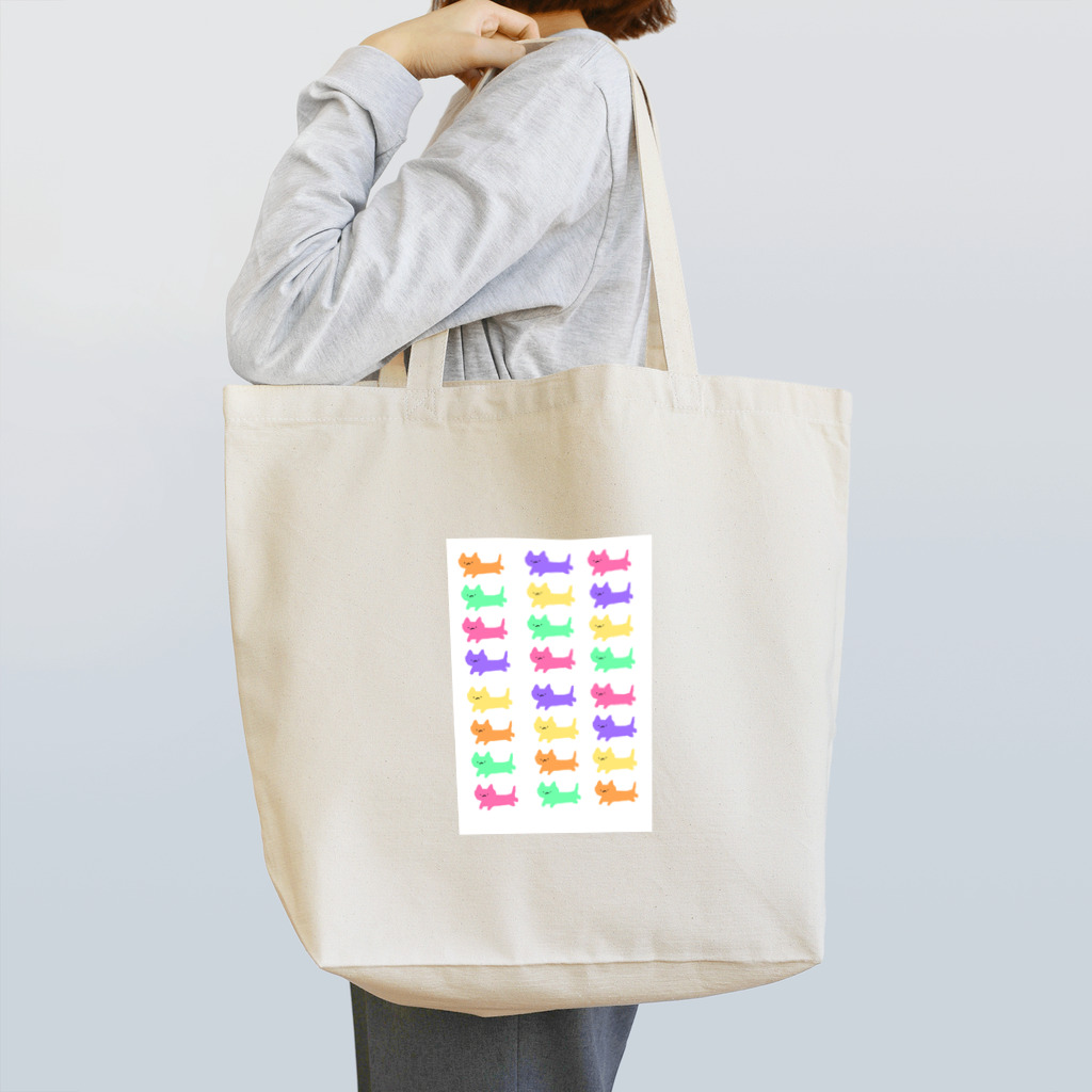 nyanko_のカラフルﾈｺﾁｬﾝ Tote Bag