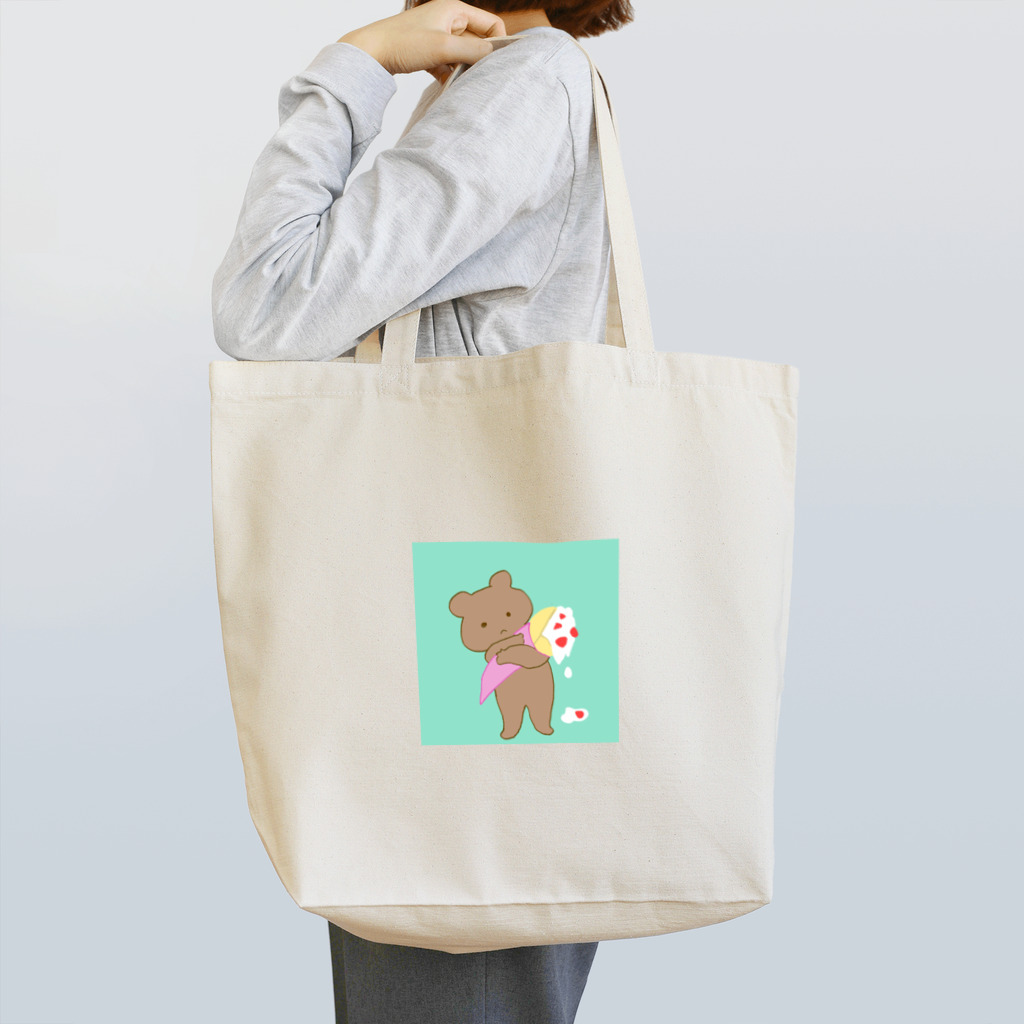 らららカスタネットのクレープこぼしちゃったくま君 Tote Bag