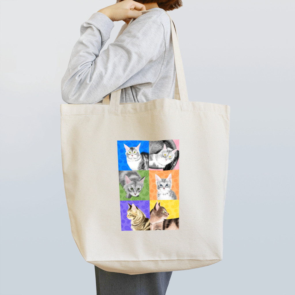 ことぶきのお店のにゃん太郎ファミリー Tote Bag