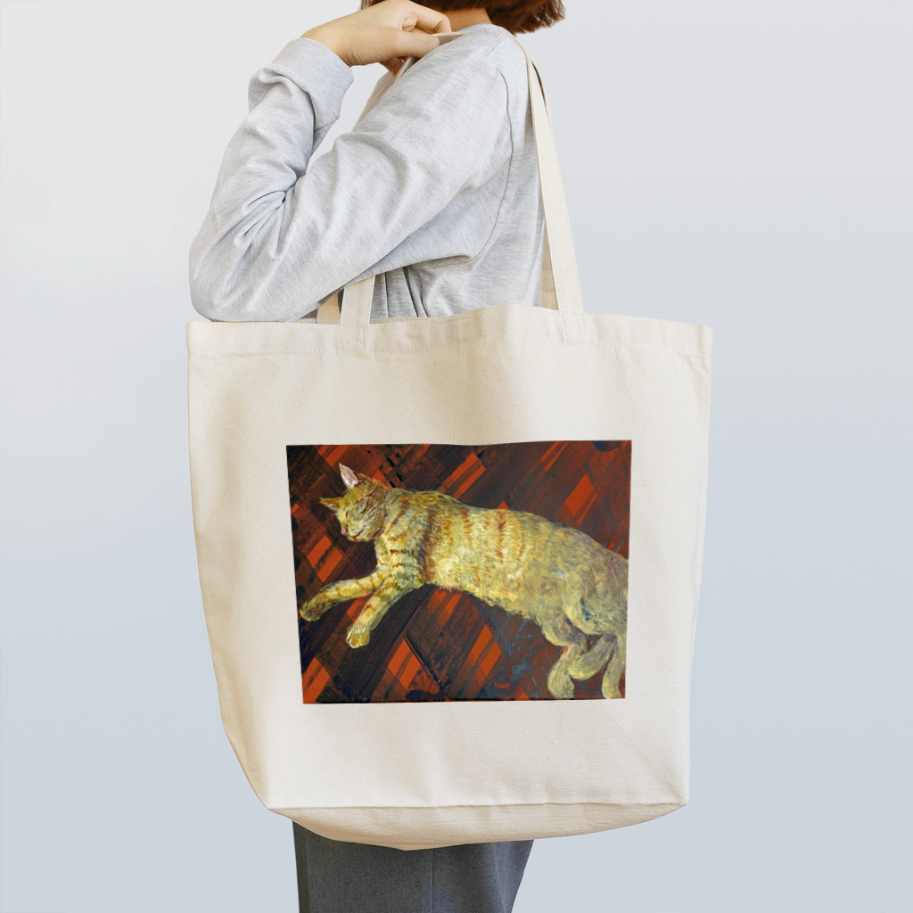 あおニャーマンののびのびだらーん Tote Bag