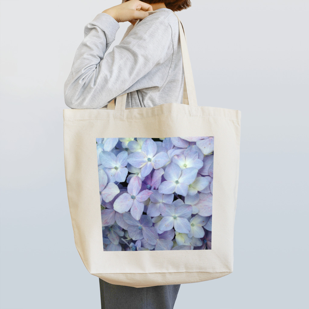 てづくりこうぼう まるしぇの紫陽花 青 Tote Bag