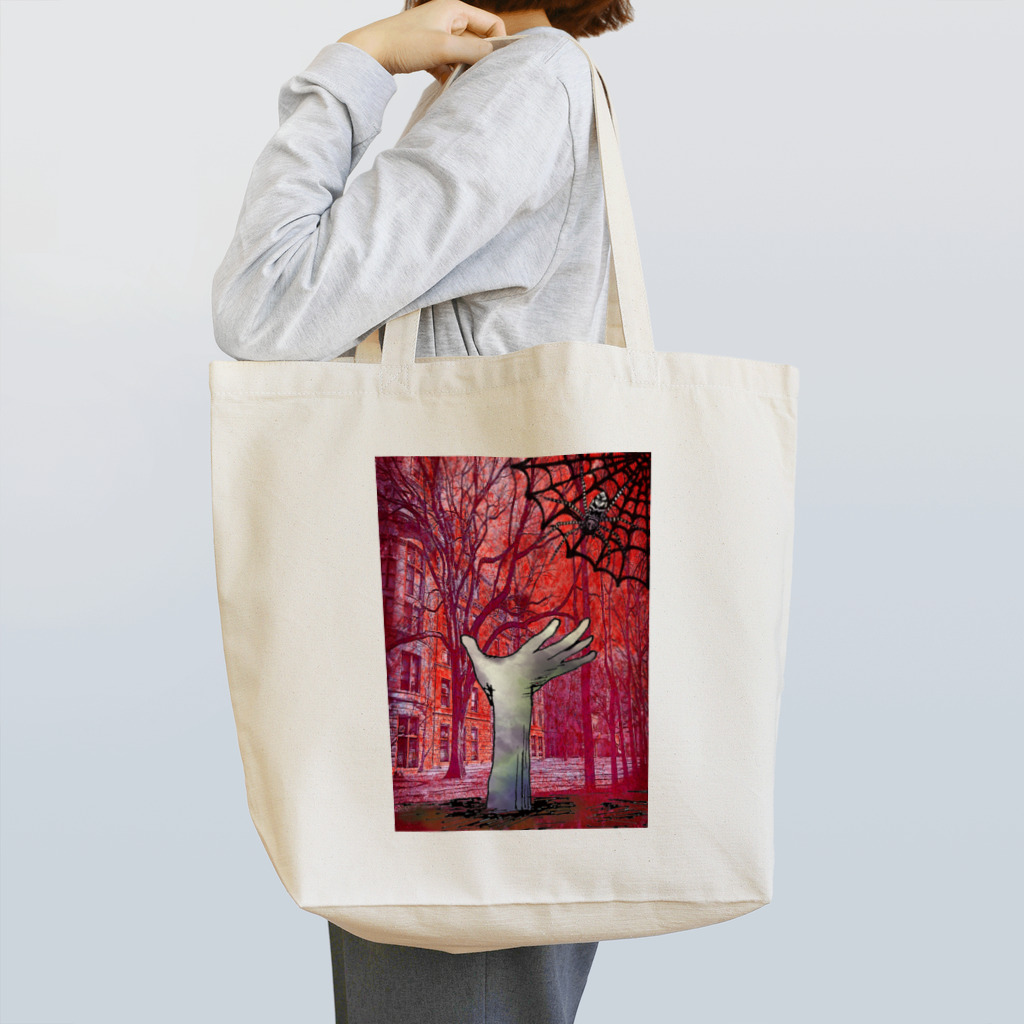 萌威-MEI-のゾンビと蜘蛛 Tote Bag