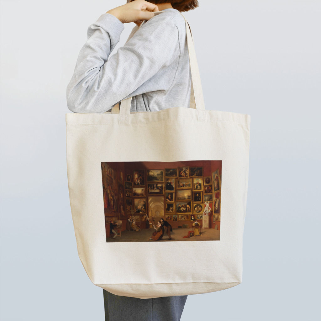 世界の絵画アートグッズのサミュエル・モールス《ルーヴル美術館のギャラリー》 Tote Bag