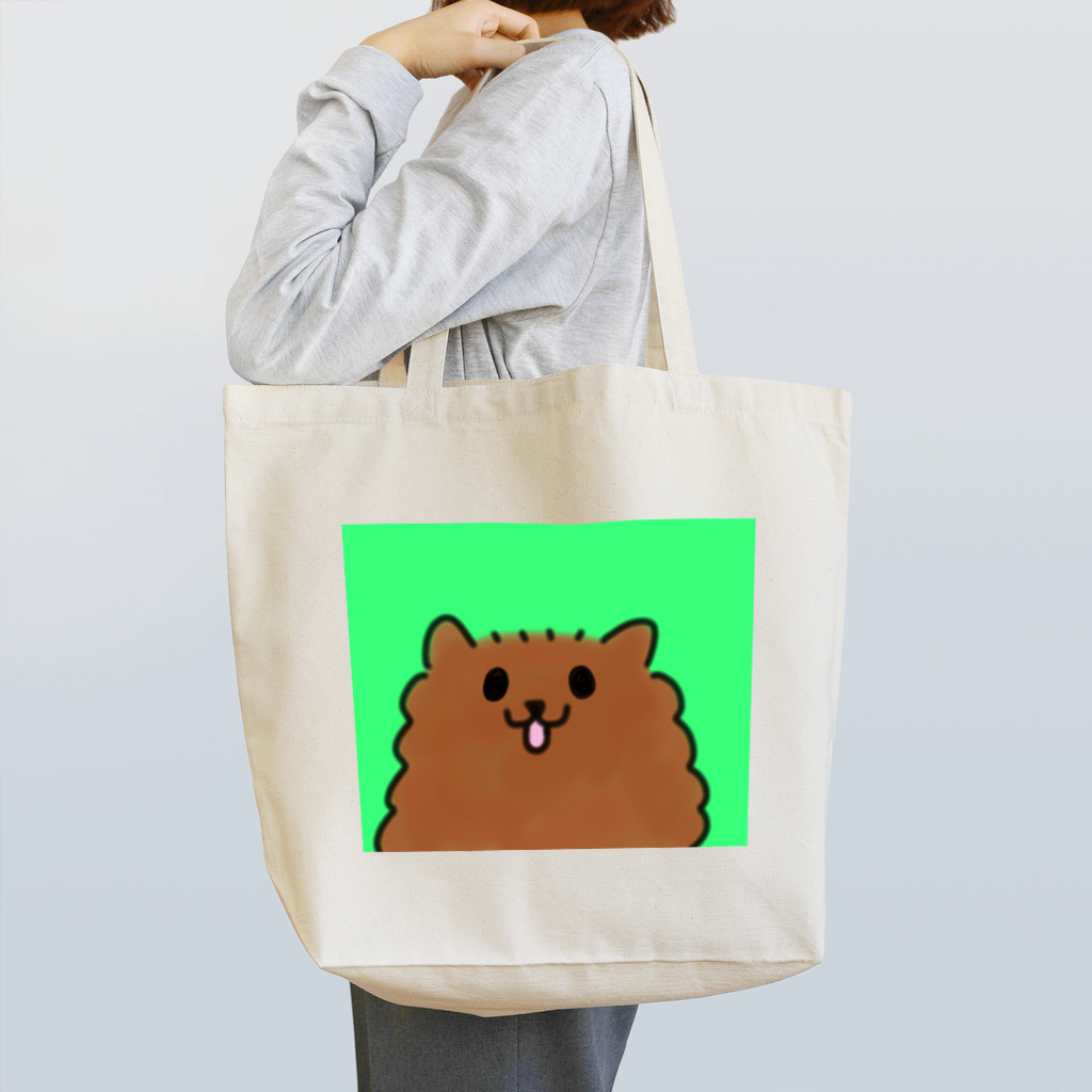 kanimitsu-KANI&POME company のぽめ(ちゃいろ)×さわやかグリーン Tote Bag