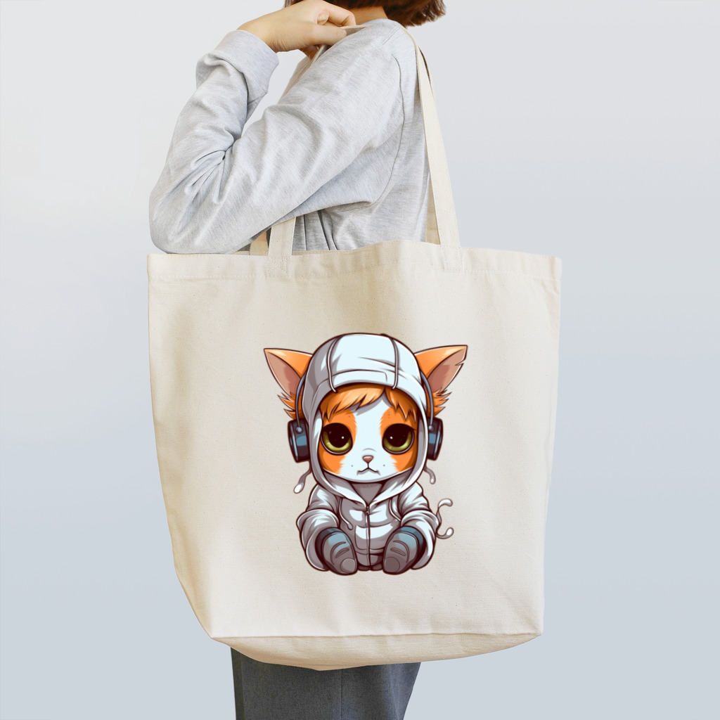 Vasetti_pressのパーカーを着ているネコちゃん Tote Bag