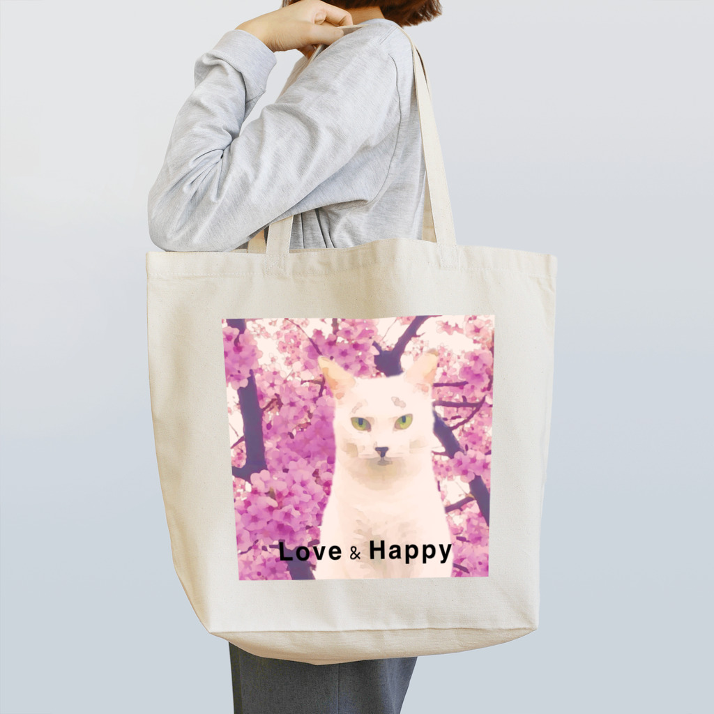 保護猫広場　ラブとハッピーの【河津桜】はっちゃん【500円の寄付になります】 トートバッグ