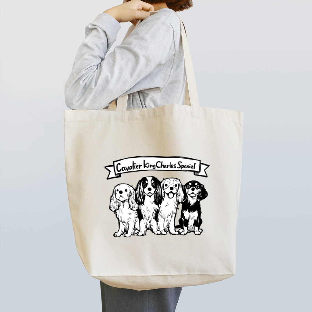 BLENHEIMのモノクロキャバリア Tote Bag