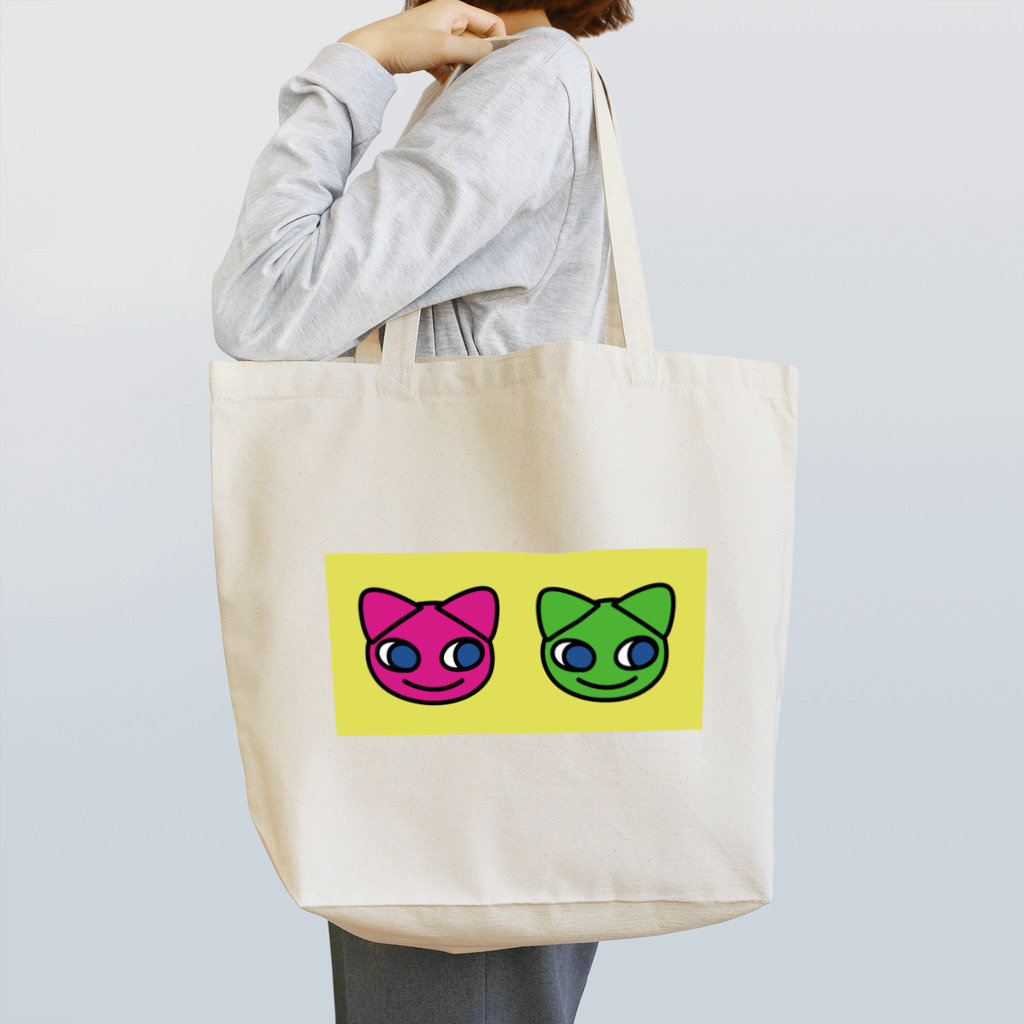 グレープフルーツちゃんのTwoCats_YELLOW Tote Bag