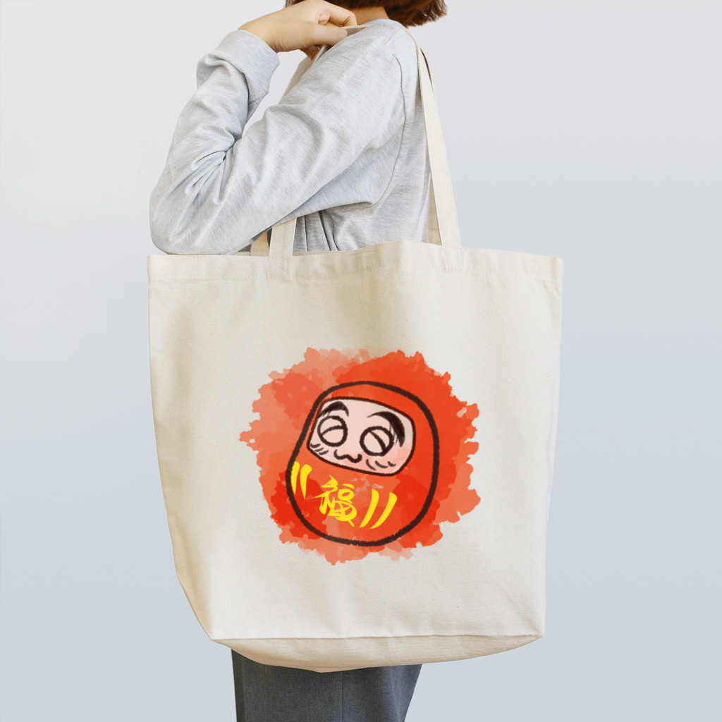 ぽかぽか屋のニコニコのダルマちゃん Tote Bag