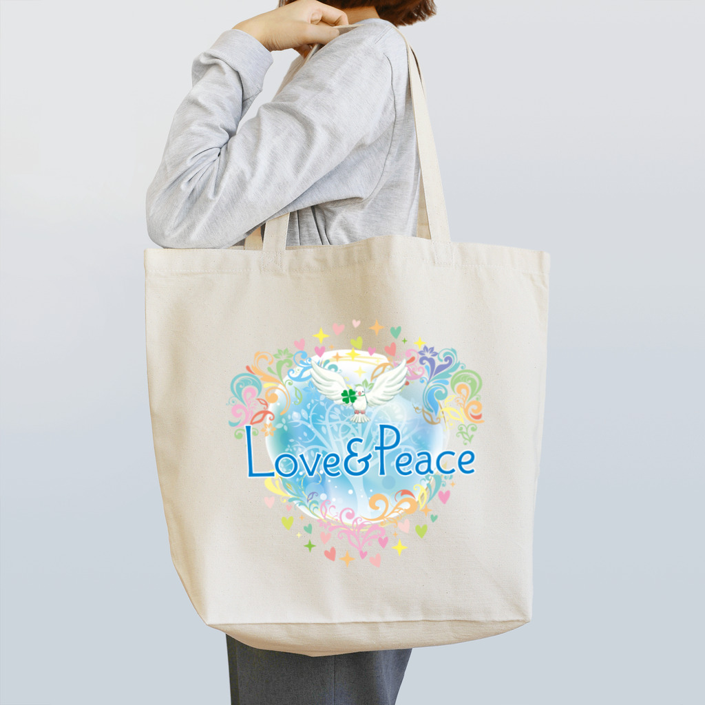 Love＆PeaceのLove＆Peace大人用ロゴ Tote Bag