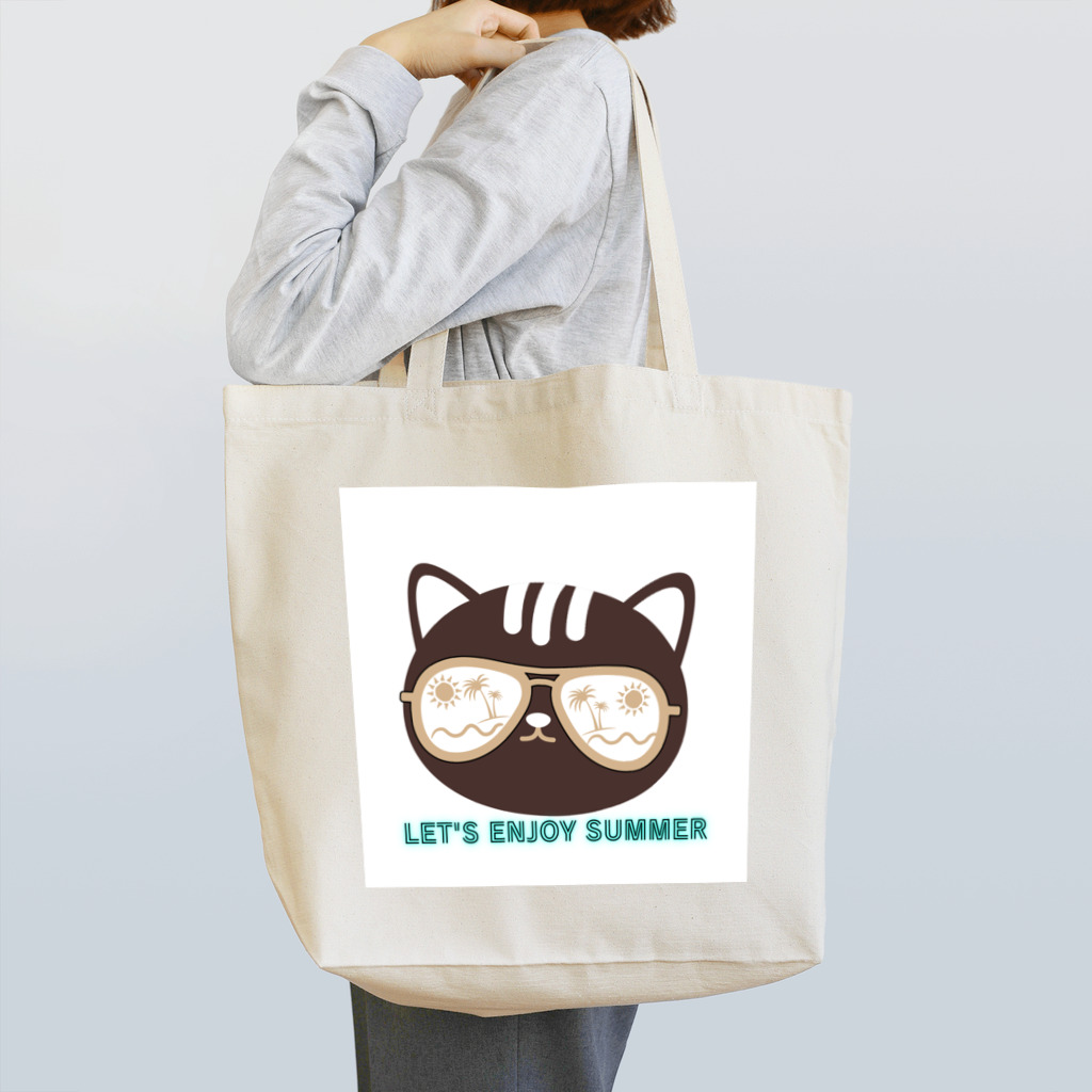 AoBa create【あおくり】のエンジョイキャット Tote Bag